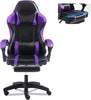 Video Game Chairs for Adults, PU Leather Gaming Chair with Footrest, 360Swivel Adjustable Lumbar Pillow Gamer Chair, Comfortable Computer Chair for Heavy People - Montana Home & Kitchen Co.