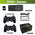 Video Game Stick Lite 4K HD Video Game M8 Console 64GB Double Wireless Controller For 10000 Retro Games Kid Xmas Gift - Montana Home & Kitchen Co.