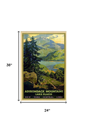 Vintage 1920S Adirondack Mountains Unframed Print Wall Art - Montana Home & Kitchen Co.