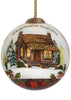 Vintage Christmas at the Cabin Hand Painted Mouth Blown Glass Ornament - Montana Home & Kitchen Co.