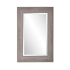 Warm Gray Faux Wood Beveled Rectangular Mirror - Montana Home & Kitchen Co.