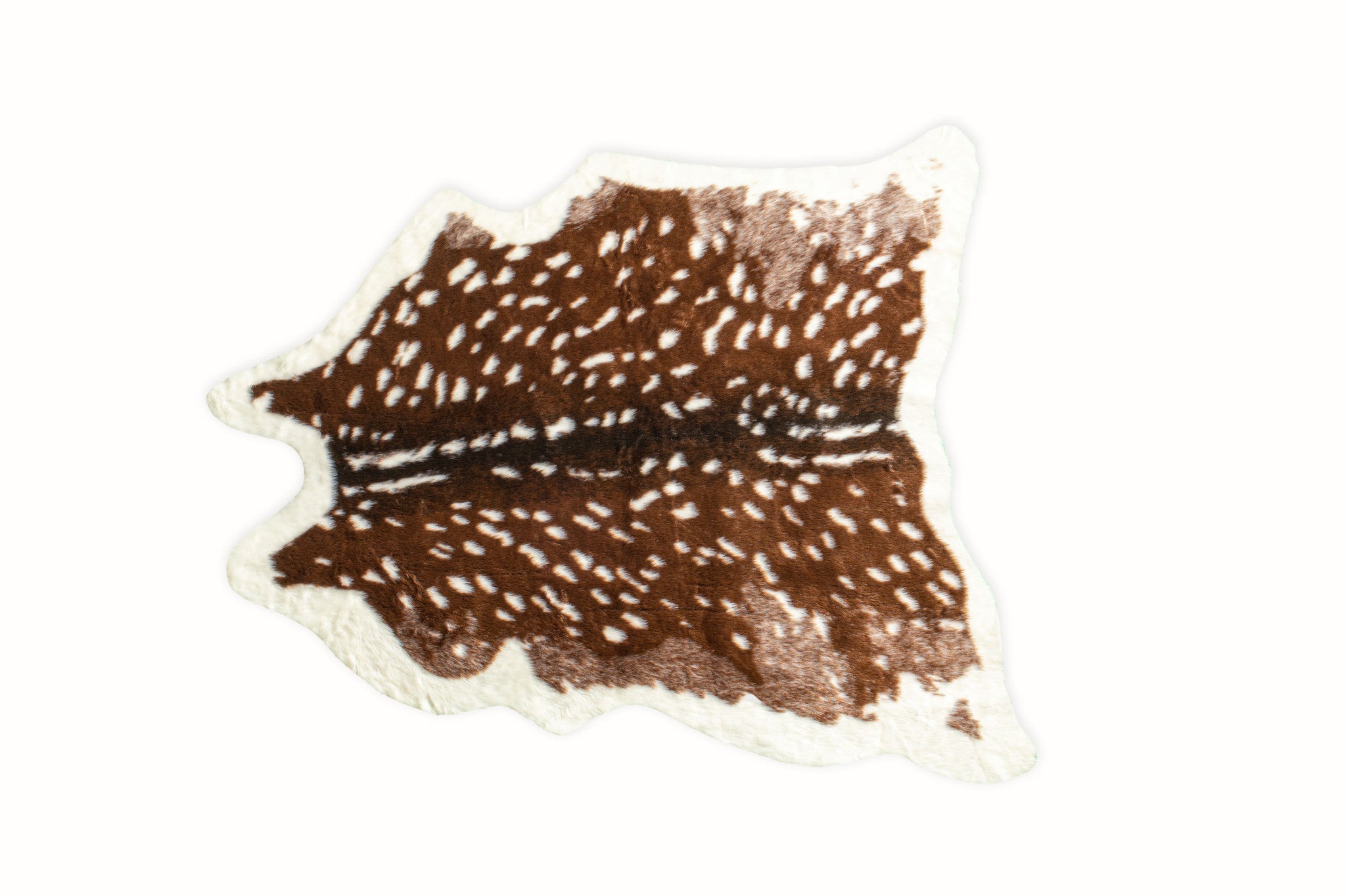 White And Brown Faux Cowhide Area Rug Off 5' X 8' Tufted Washable Non Skid - Montana Home & Kitchen Co.