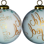 White and Gold Child of God Hand Painted Mouth Blown Glass Ornament - Montana Home & Kitchen Co.