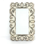 White Framed Accent Mirror - Montana Home & Kitchen Co.