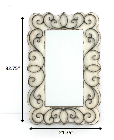 White Framed Accent Mirror - Montana Home & Kitchen Co.