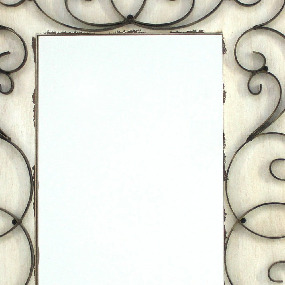 White Framed Accent Mirror - Montana Home & Kitchen Co.