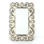 White Framed Accent Mirror - Montana Home & Kitchen Co.