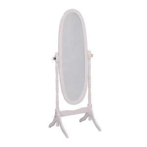 White Oval Cheval Standing Mirror - Montana Home & Kitchen Co.