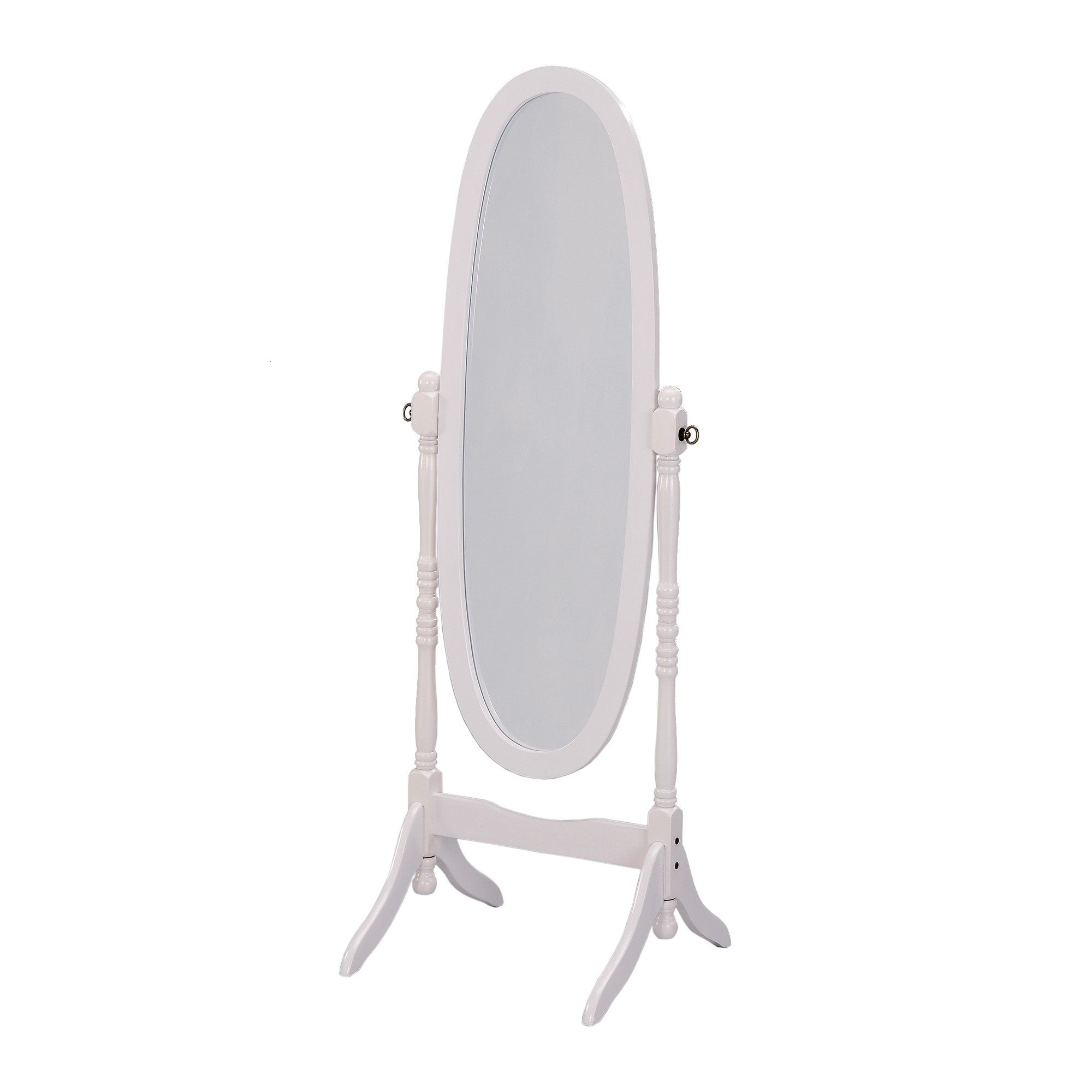 White Oval Cheval Standing Mirror - Montana Home & Kitchen Co.