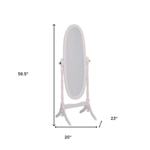 White Oval Cheval Standing Mirror - Montana Home & Kitchen Co.