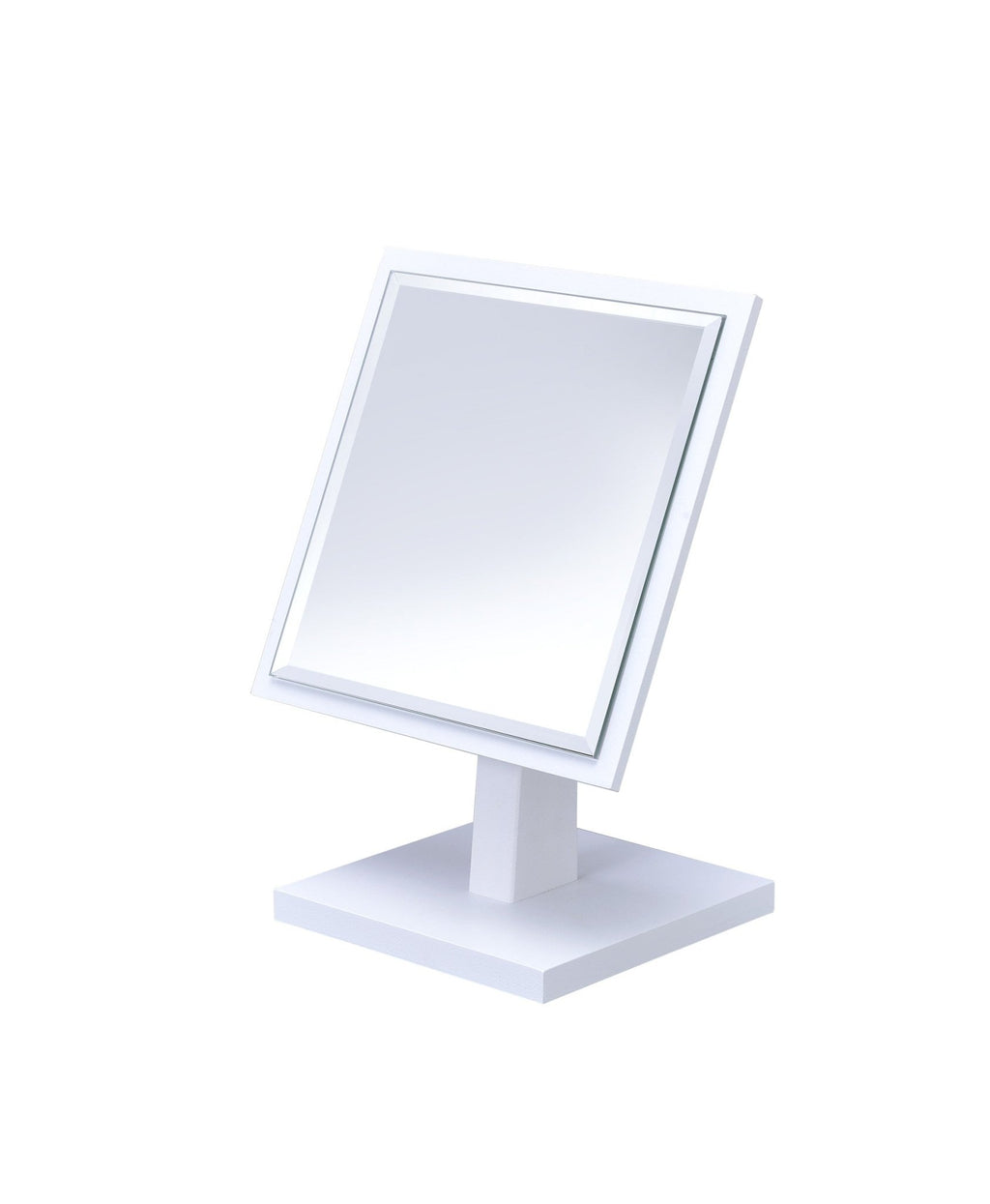 White Rectangle Makeup Shaving Tabletop Mirror - Montana Home & Kitchen Co.