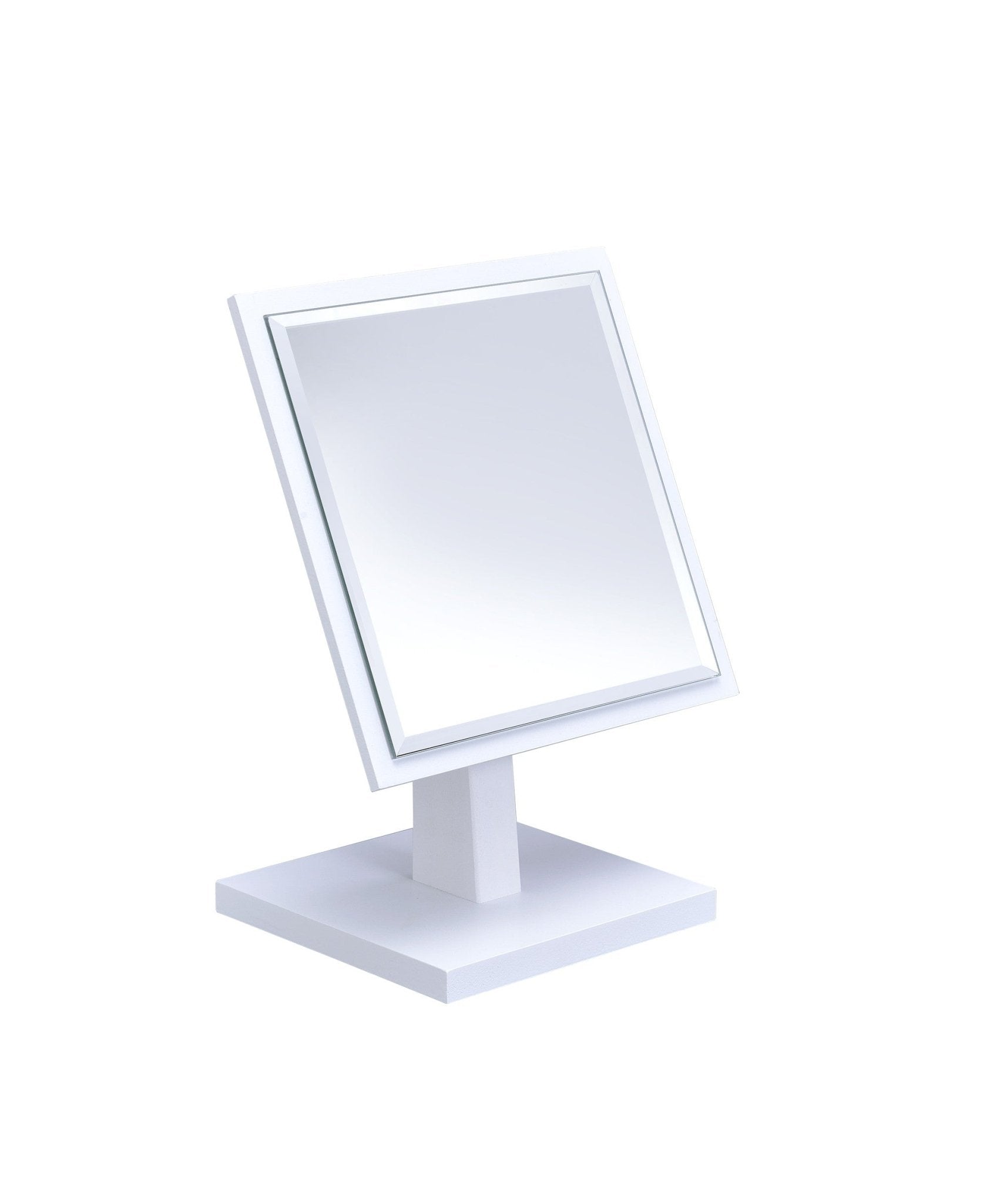 White Rectangle Makeup Shaving Tabletop Mirror - Montana Home & Kitchen Co.