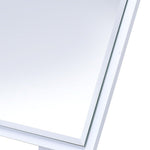 White Rectangle Makeup Shaving Tabletop Mirror - Montana Home & Kitchen Co.