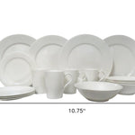 White Round Bone China Service For Four Dinnerware Set - Montana Home & Kitchen Co.