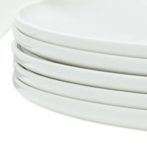 White Six Piece Round Coupe Porcelain Service For Six Dinner Plate Set - Montana Home & Kitchen Co.