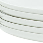 White Six Piece Round Coupe Porcelain Service For Six Dinner Plate Set - Montana Home & Kitchen Co.