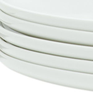 White Six Piece Round Coupe Porcelain Service For Six Dinner Plate Set - Montana Home & Kitchen Co.