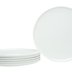 White Six Piece Round Coupe Porcelain Service For Six Dinner Plate Set - Montana Home & Kitchen Co.