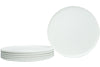 White Six Piece Round Coupe Porcelain Service For Six Dinner Plate Set - Montana Home & Kitchen Co.