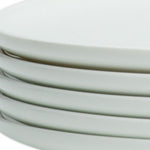 White Six Piece Round Coupe Porcelain Service For Six Dinner Plate Set - Montana Home & Kitchen Co.