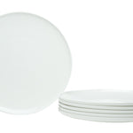 White Six Piece Round Coupe Porcelain Service For Six Dinner Plate Set - Montana Home & Kitchen Co.