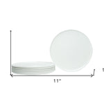 White Six Piece Round Coupe Porcelain Service For Six Dinner Plate Set - Montana Home & Kitchen Co.