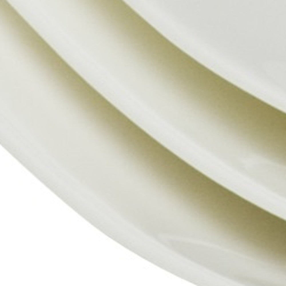 White Six Piece Square Bone China Service For Six Salad Plate Set - Montana Home & Kitchen Co.