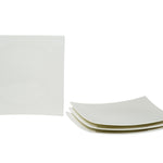 White Six Piece Square Bone China Service For Six Salad Plate Set - Montana Home & Kitchen Co.