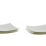 White Six Piece Square Bone China Service For Six Salad Plate Set - Montana Home & Kitchen Co.