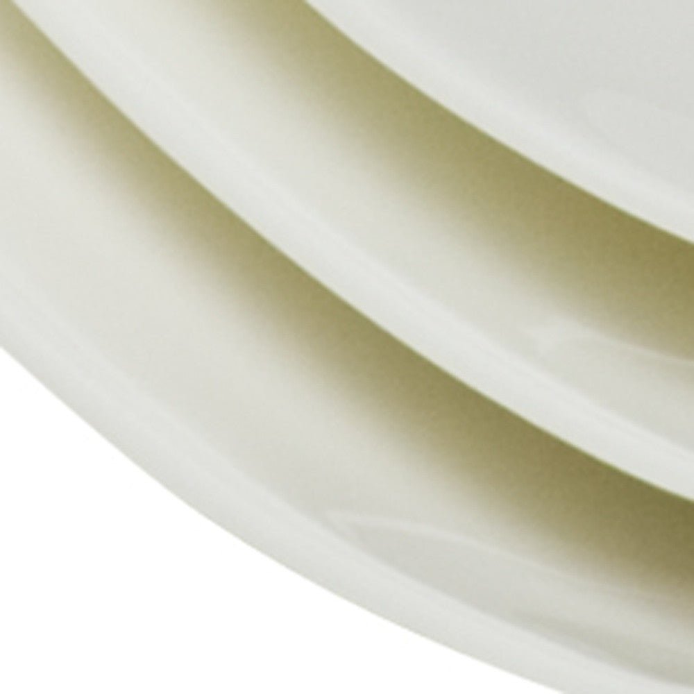 White Six Piece Square Bone China Service For Six Salad Plate Set - Montana Home & Kitchen Co.