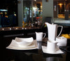 White Square Bone China 5 - Piece Dinnerware Set - Montana Home & Kitchen Co.